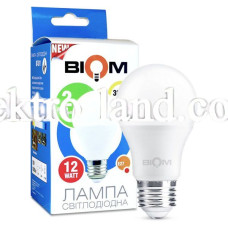 Светодиодная лампа  Biom BT-511 теплый свет A60 12W E27 3000К 