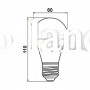 Светодиодная лампа  Biom BT-511 теплый свет A60 12W E27 3000К 