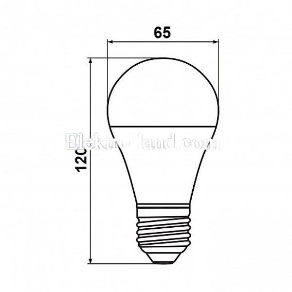 Светодиодная лампа  Biom BT-516 нейтральный свет A65 15W E27 4500К 