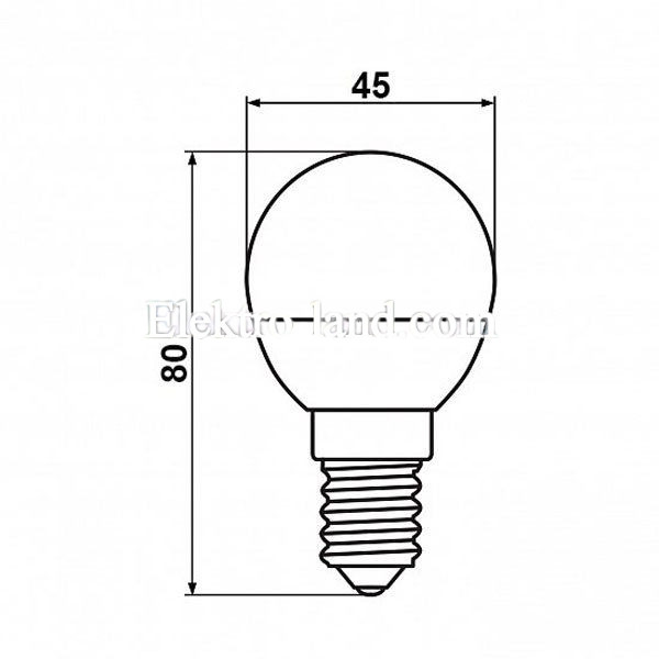 Светодиодная лампа Biom BT-546 G45 4W E14 4500К нейтральный свет