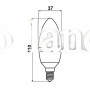 Светодиодная лампа Biom BT-570 C37 6W E14 4500 К нейтральный свет