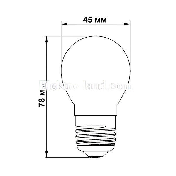 Светодиодная лампа Biom filament  теплый свет FL-301 G45 4W E27 3000K