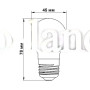Светодиодная лампа Biom filament  теплый свет FL-301 G45 4W E27 3000K
