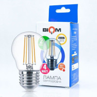 Светодиодная лампа Biom filament  теплый свет FL-301 G45 4W E27 3000K