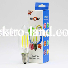Светодиодная лампа Biom filament FL-306 нейтральный свет C37 4W E14 4500K  