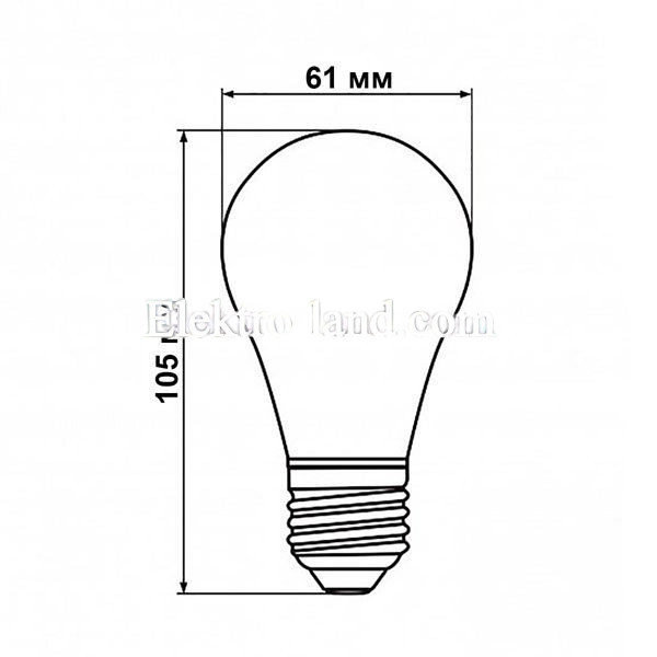 Светодиодная лампа Biom filament  нейтральный свет FL-312 А60 8W E27 4500K