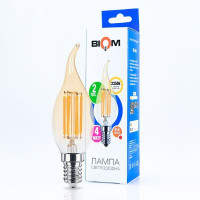 Светодиодная лампа Biom свеча на ветру filament  теплый свет FL-415 C35 LT 4W E14 2530K Amber 
