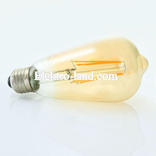 Светодиодная лампа Biom filament  теплый свет FL-418 ST-64 8W E27 2350K Amber