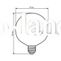 Светодиодная лампа Biom filament  теплый свет FL-420 G-95 8W E27 2350K Amber