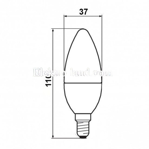 Светодиодная лампа Biom BT-569 C37 6W E14 3000 К  теплый свет