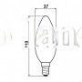 Светодиодная лампа Biom BT-569 C37 6W E14 3000 К  теплый свет